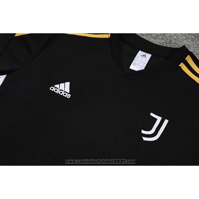Fato de Treino Juventus Manga Curta 2022-2023 Preto - Calcas Curta